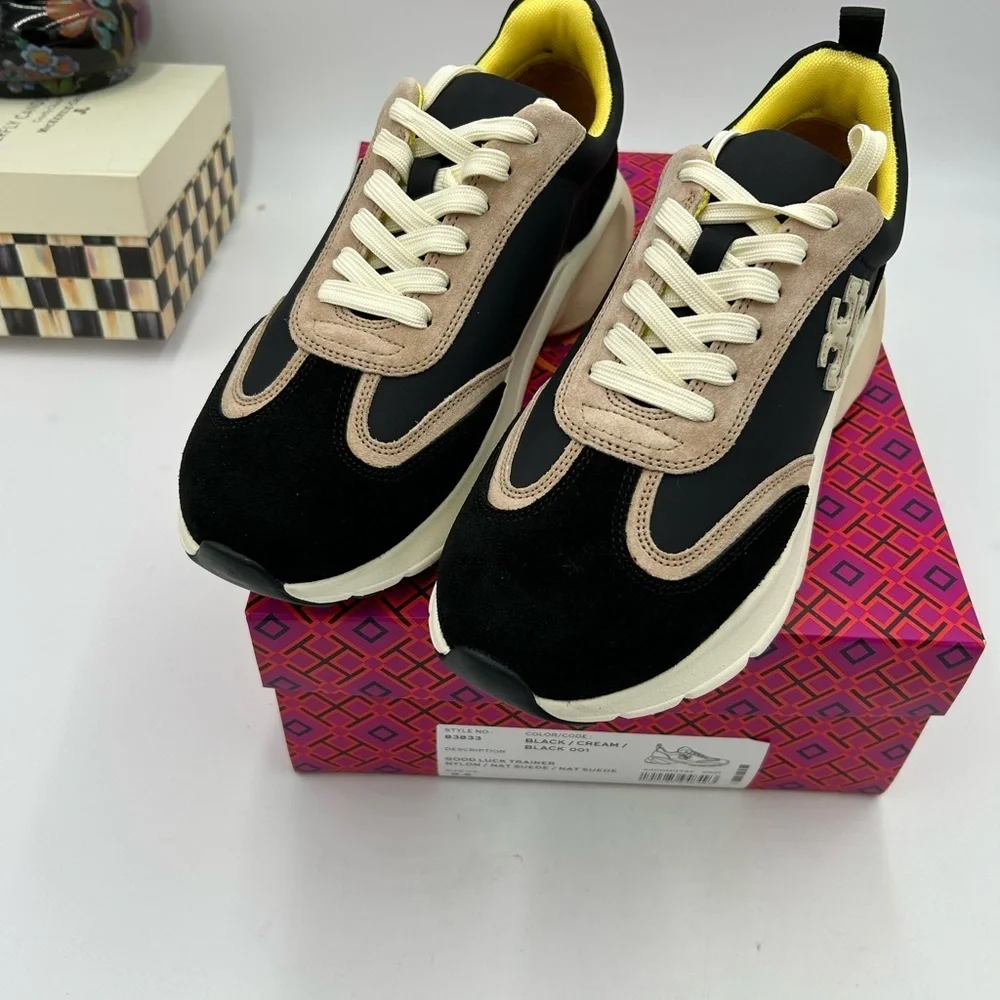 Women's Tory Burch good luck trainer sneakers size 9.5